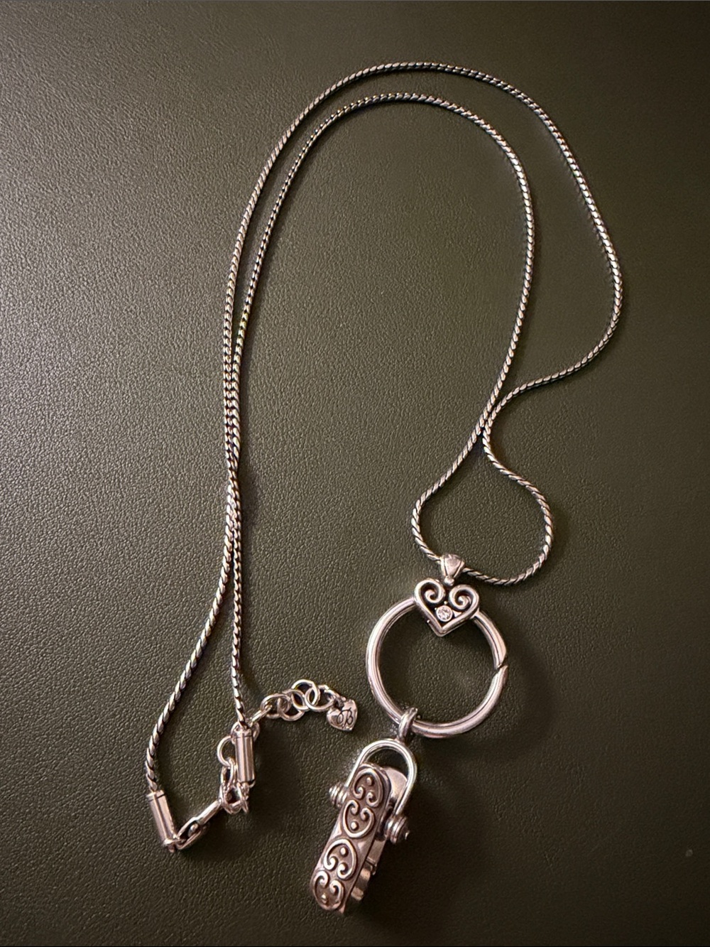 Brighton Badge Clip Necklace - can add charms